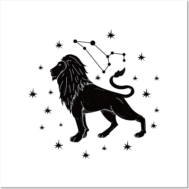 Leo lion astrology zodiac sign Wall Art by keeplooping